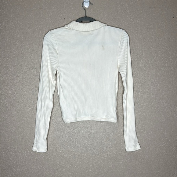 Madewell Curved-Hem Polo Cardigan Tee in Lighthouse - Picture 6 of 6